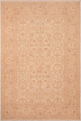 handmade Transitional Kafkaz Beige Tan Hand Knotted RECTANGLE 100% WOOL area rug 6 x 9