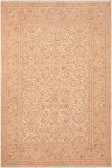 handmade Transitional Kafkaz Beige Tan Hand Knotted RECTANGLE 100% WOOL area rug 6 x 9