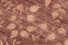 handmade Modern Kafkaz Brown Tan Hand Knotted RECTANGLE WOOL&SILK area rug 6' x 9'