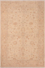 handmade Transitional Kafkaz Beige Brown Hand Knotted RECTANGLE 100% WOOL area rug 6 x 9