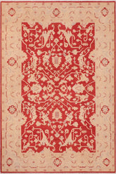 handmade Traditional Kafkaz Red Tan Hand Knotted RECTANGLE 100% WOOL area rug 6 x 9