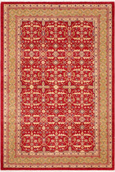 handmade Transitional Red Green Hand Knotted RECTANGLE 100% WOOL area rug 6 x 9