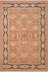 handmade Traditional Kafkaz Rose Blue Hand Knotted RECTANGLE 100% WOOL area rug 6 x 9