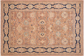 Classic Ziegler Lyndsay Rose/Blue Hand Knotted Wool Rug - 6'0'' x 9'3''