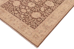 handmade Traditional Kafkaz Brown Tan Hand Knotted RECTANGLE 100% WOOL area rug 6 x 9