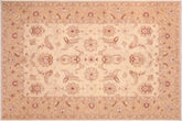 handmade Traditional Kafkaz Beige Gold Hand Knotted RECTANGLE 100% WOOL area rug 6x9