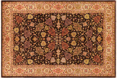 handmade Traditional Kafkaz Brown Beige Hand Knotted RECTANGLE 100% WOOL area rug 6' x 9'