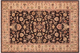 handmade Traditional Kafkaz Brown Tan Hand Knotted RECTANGLE 100% WOOL area rug 6x9
