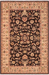 handmade Traditional Kafkaz Brown Tan Hand Knotted RECTANGLE 100% WOOL area rug 6 x 9