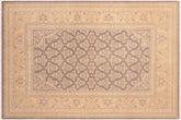 handmade Transitional Kafkaz Gray Gold Hand Knotted RECTANGLE 100% WOOL area rug 6x9