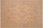 handmade Traditional Kafkaz Rose Tan Hand Knotted RECTANGLE 100% WOOL area rug 6x9
