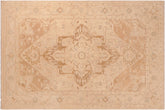 handmade Traditional Kafkaz Brown Tan Hand Knotted RECTANGLE 100% WOOL area rug 6' x 9'