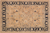 handmade Traditional Kafkaz Nude Blue Hand Knotted RECTANGLE 100% WOOL area rug 9' x 11'