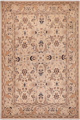 handmade Traditional Kafkaz Beige Tan Hand Knotted RECTANGLE 100% WOOL area rug 9 x 12