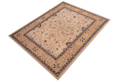 handmade Traditional Kafkaz Beige Peach Hand Knotted RECTANGLE 100% WOOL area rug 9x11