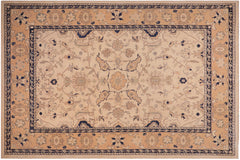 handmade Traditional Kafkaz Beige Peach Hand Knotted RECTANGLE 100% WOOL area rug 9x11