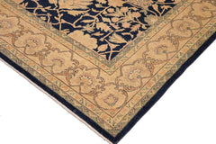 handmade Traditional Kafkaz Blue Beige Hand Knotted RECTANGLE 100% WOOL area rug 9 x 13