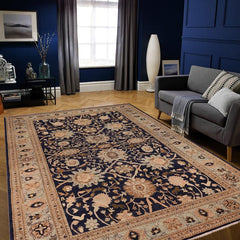 handmade Traditional Kafkaz Blue Green Hand Knotted RECTANGLE 100% WOOL area rug 9 x 13