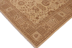 handmade Traditional Kafkaz Beige Tan Hand Knotted RECTANGLE 100% WOOL area rug 9 x 12