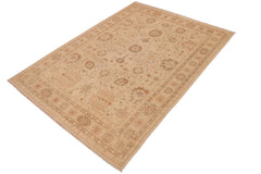 handmade Traditional Kafkaz Beige Rust Hand Knotted RECTANGLE 100% WOOL area rug 9 x 12