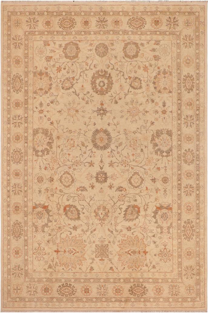 handmade Traditional Kafkaz Beige Rust Hand Knotted RECTANGLE 100% WOOL area rug 9 x 12
