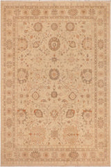 handmade Traditional Kafkaz Beige Rust Hand Knotted RECTANGLE 100% WOOL area rug 9 x 12