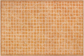 handmade Modern Kafkaz Orange Beige Hand Knotted RECTANGLE 100% WOOL area rug 9' x 12'