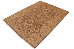 handmade Traditional Kafkaz Brown Beige Hand Knotted RECTANGLE 100% WOOL area rug 9 x 12