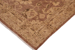 handmade Traditional Kafkaz Brown Beige Hand Knotted RECTANGLE 100% WOOL area rug 9 x 12
