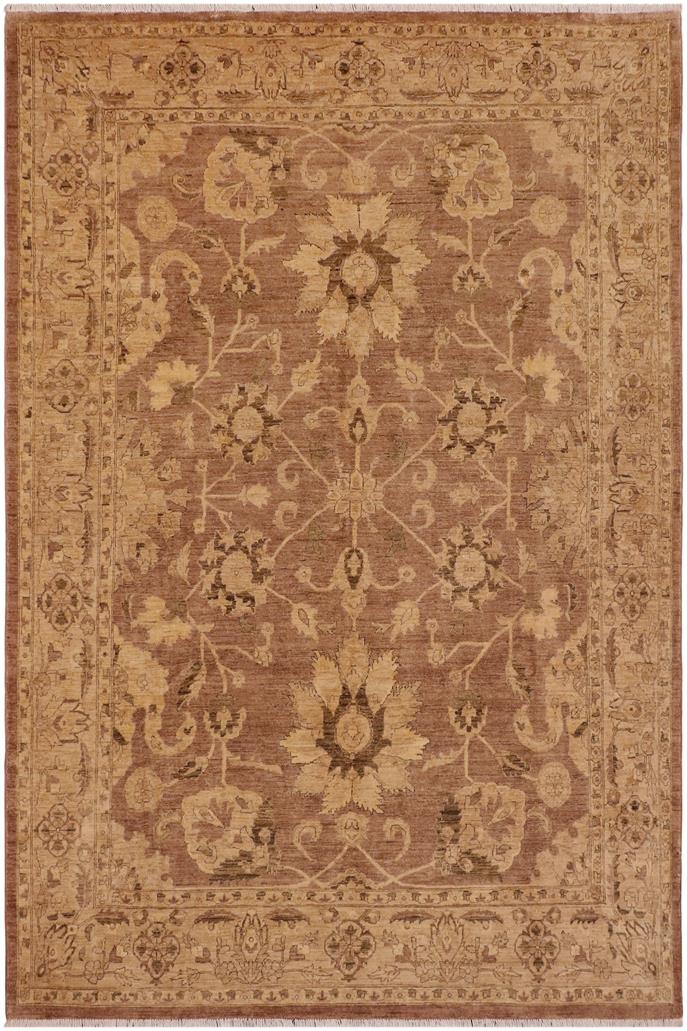 handmade Traditional Kafkaz Brown Beige Hand Knotted RECTANGLE 100% WOOL area rug 9 x 12