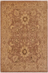 handmade Traditional Kafkaz Brown Beige Hand Knotted RECTANGLE 100% WOOL area rug 9 x 12
