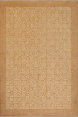 handmade Transitional Kafkaz Beige Lt. Brown Hand Knotted RECTANGLE 100% WOOL area rug 9 x 12