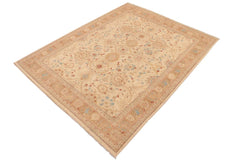 handmade Traditional Kafkaz Beige Lt. Brown Hand Knotted RECTANGLE 100% WOOL area rug 9 x 12