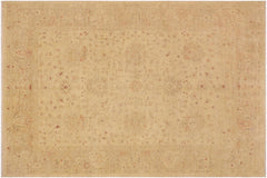 handmade Traditional Kafkaz Lt. Gold Tan Hand Knotted RECTANGLE 100% WOOL area rug 9x12