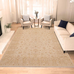 handmade Traditional Kafkaz Beige Lt. Brown Hand Knotted RECTANGLE 100% WOOL area rug 9 x 12