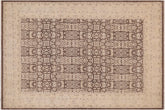 handmade Transitional Kafkaz Brown Beige Hand Knotted RECTANGLE 100% WOOL area rug 9' x 12'