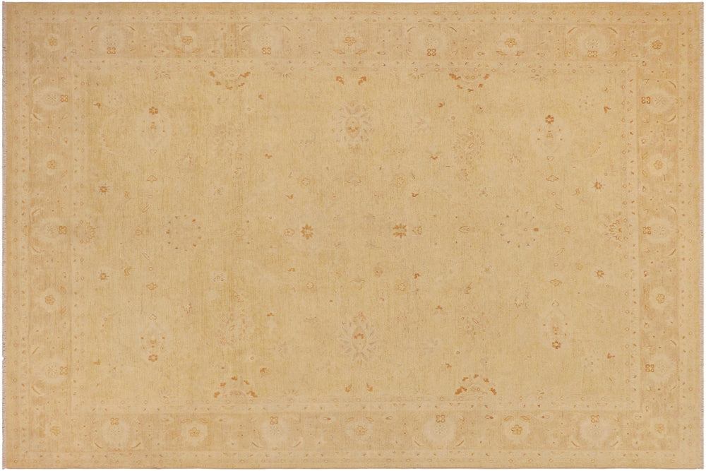 handmade Traditional Kafkaz Beige Tan Hand Knotted RECTANGLE 100% WOOL area rug 9x12