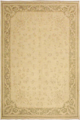 handmade Transitional Kafkaz Beige Green Hand Knotted RECTANGLE 100% WOOL area rug 9 x 12