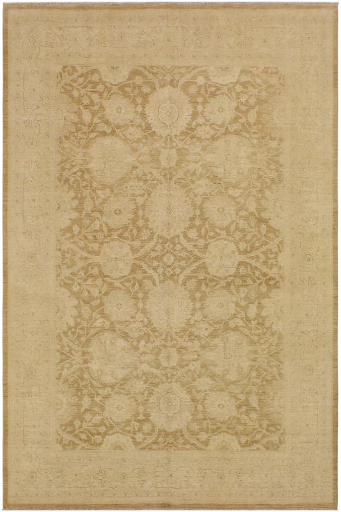 handmade Traditional Kafkaz Brown Beige Hand Knotted RECTANGLE 100% WOOL area rug 9 x 12