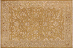 handmade Traditional Kafkaz Lt. Green Tan Hand Knotted RECTANGLE 100% WOOL area rug 9x12