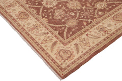 handmade Transitional Kafkaz Red Beige Hand Knotted RECTANGLE 100% WOOL area rug 9' x 12'