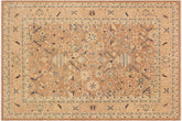 handmade Traditional Kafkaz Lt. Brown Nude Hand Knotted RECTANGLE 100% WOOL area rug 9x12
