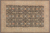 handmade Transitional Kafkaz Charcoal Green Hand Knotted RECTANGLE 100% WOOL area rug 9x12