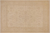 Oriental Ziegler Dodie Beige/Beige Hand Knotted Wool Rug - 9'3'' x 12'4''