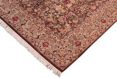 handmade Traditional Gullrook Brown Beige Hand Knotted RECTANGLE 100% WOOL area rug 8x11