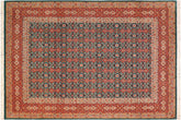 handmade Transitional Green Rust Hand Knotted RECTANGLE 100% WOOL area rug 8x10