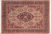 handmade Traditional B/2 Tan Blue Hand Knotted RECTANGLE 100% WOOL area rug 8x10