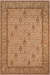 handmade Transitional Kafkaz Tan Brown Hand Knotted RECTANGLE 100% WOOL area rug 6 x 10