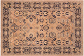 handmade Traditional Kafkaz Rose Blue Hand Knotted RECTANGLE 100% WOOL area rug 6x9