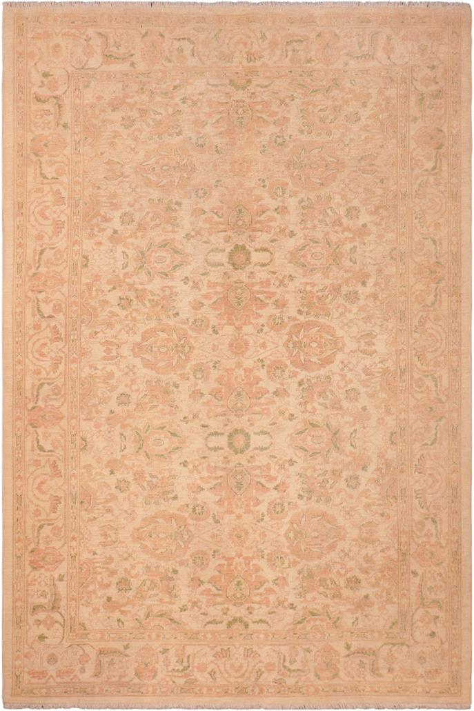 handmade Transitional Kafkaz Beige Tan Hand Knotted RECTANGLE 100% WOOL area rug 6 x 9